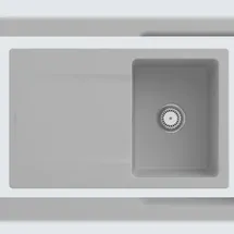 Villeroy & Boch Siluet 45 rechts Einbauspüle keramik steam Handbetätigung 800 x 510 mm