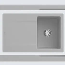 Villeroy & Boch Siluet 45 rechts Einbauspüle keramik steam Handbetätigung 800 x 510 mm