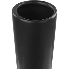 Beliani Blumenvase PEANIA Keramik 30 cm Schwarz