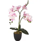 Decovego Künstliche Orchidee Kunstpflanze Künstliche Pflanze Kunstblume Innendekoration Kunst Pflanze wie echt im Topf Auswahl, Auswahl Orchidee Pflanze:Orchidee Modell 6