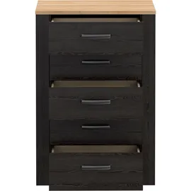Forte Kommode Bohol 101,4 x 87 x 42 cm Schwarz
