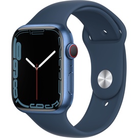 Apple Watch Series 7 GPS + Cellular 45 mm Aluminiumgehäuse blau, Sportarmband abyssblau