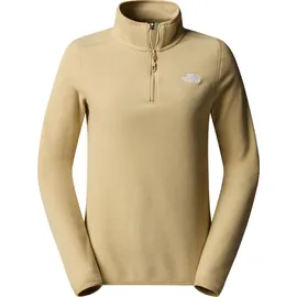 The North Face Damen 100 Glacier 1/4 Zip Sweatshirt, Khaki Stone, XS