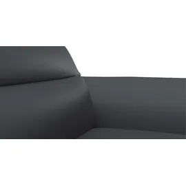 flexlux Couch Leder 3-Sitzer Schwarz