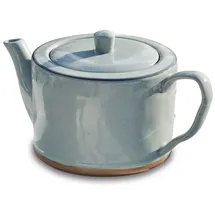 Loberon Teekanne Biarré, mediterraner Charakter, schlichtes Design, Geschirr, Tischaccessoires, Küchenzubehör, Tischdekoration, Steinzeug, grau