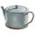 Loberon Teekanne Biarré, mediterraner Charakter, schlichtes Design, Geschirr, Tischaccessoires, Küchenzubehör, Tischdekoration, Steinzeug, grau