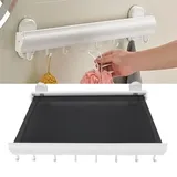 Ausziehbarer, Wandmontierter Wäschetrockner Mit Saugnapf – Aluminium/pp – 60 Cm, Weiß
