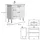 Vicco Waschbecken mit Unterschrank 80 cm