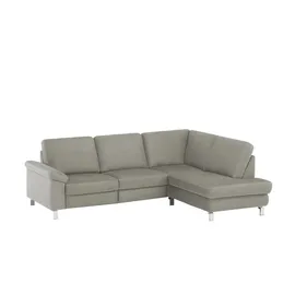 Max Schelling Eckcouch Mikrofaser 2-Sitzer Grau