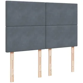 vidaXL Boxspringbett 140 x 200 cm Dunkelgrau