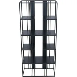 Mendler HWC-P12 Bücherschrank 180 x 80 x 31 cm Schwarz