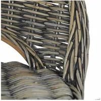 vidaXL Sessel Kubu-Rattan 62 x 62 x 62 cm Schwarz