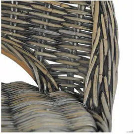 vidaXL Sessel Kubu-Rattan 62 x 62 x 62 cm Schwarz