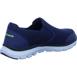 SKECHERS Herren Flex Advantage 4.0 Tuscan Sneaker, Navy Mesh Pu Lime Trim, 45 EU