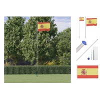 VidaXL Flagge Spaniens mit Mast 6,23 m Aluminium