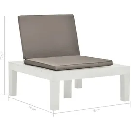 vidaXL Gartenstuhl 78 x 78 x 70 cm weiß 4 St.