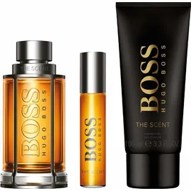 HUGO BOSS Boss The Scent Eau de Toilette 100 ml + Duschgel 100 ml + Eau de Toilette 10 ml Geschenkset 1