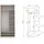 marmex möbel TRES 13C Garderobenschrank 90x51x206cm beige
