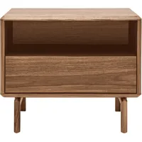 Miliboo Vintage-Nachttisch Walnussfurnier SUVA