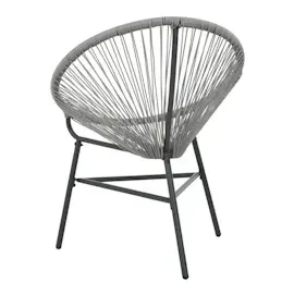 vidaXL Garten-Mondstuhl Gartenstuhl 66 x 69 x 87 cm grau