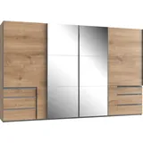 WIMEX Schwebetürenschrank Level 350 x 216 x 65 cm Beige/Braun