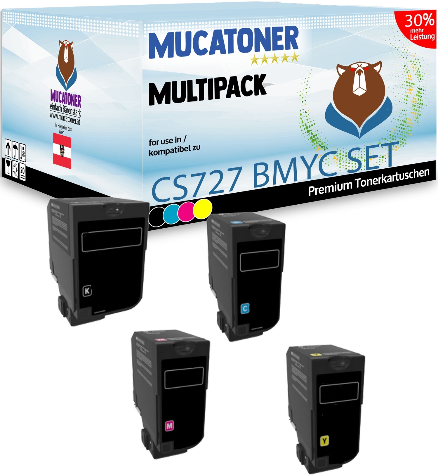 Multipack BMYC SET ZU Lexmark 75B20B0 75B20Y0 75B20M0 75B20C0