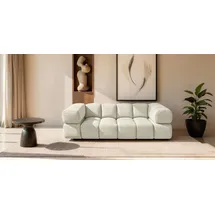 Fun Möbel Couch Stoff 3-Sitzer Weiß
