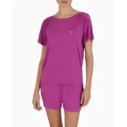 Emporio Armani für Damen. EW000525_AF10889 Esseential Pyjamas rosa (XL), Heimtextilien, Viskose, Kurzarm