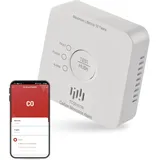 EMOS GoSmart - Smart Home CO-Melder - WiFi - optischer und 85dB Alarm - batteriebetrieben - Wandmontage - TUYA, SmartLife kompatibel - 10 Jahre Lebensdauer - inkl. Batterie - weiß