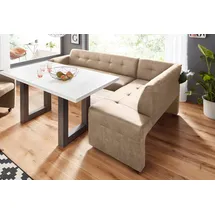 exxpo - sofa fashion Barista 197 x 82 x 265 cm Luxus-Microfaser langer Schenkel links sahara