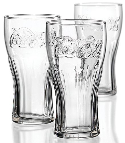 American Shop - Coca-Cola Relief-Glas 0,2 Liter, 3er Pack
