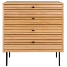 House Nordic Kommode KYOTO 80 x 85 cm Braun / Schwarz