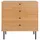 House Nordic Kommode KYOTO 80 x 85 cm Braun / Schwarz