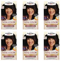 6x Poly Palette Vital Color Intensive Creme-Haarfarbe 4-0 Dunkelbraun, 115ml
