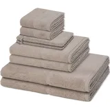 Möve Pearl Handtuch-Set (8-teilig) Cashmere Grau