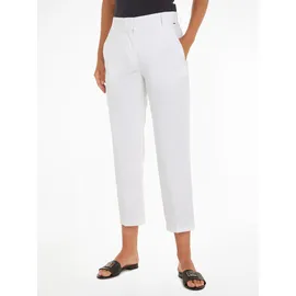 Tommy Hilfiger 7/8-Hose TOMMY HILFIGER Gr. 42, N-Gr, weiß (optic white) Damen Hosen mit Bügelfalten