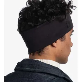 Buff Merino Wide Stirnband solid black