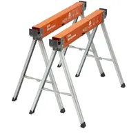 Bora Arbeitsbock PM-3350T, robuste Beine, Metallsägepferde mit 2 x 4 Halterung, 2 Arbeitsböcke