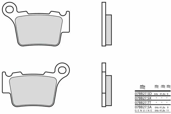 Brembo S.p.A. Remblokken Off-Road gesinterd metaal - 07BB27SD