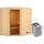 Karibu Woodfeeling Sauna Jella inkl. 9 kW Ofen mit integr. Strg., Glastür Bronziert