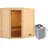 Karibu Woodfeeling Sauna Jella inkl. 9 kW Ofen mit integr. Strg., Glastür Bronziert