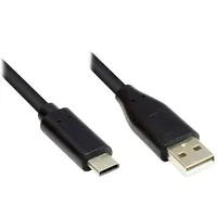 Good Connections Anschlusskabel 1m USB 2.0 USB-C zu USB 2.0 A schwarz