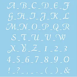 Rayher Dekor-Schablone ABC klassisch blau