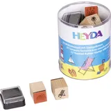 Heyda Stempel-Set Urlaub Holz 15 St.