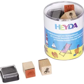 Heyda Stempel-Set Urlaub Holz 15 St.