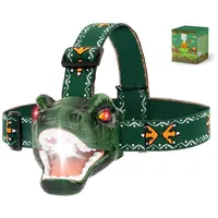 Gofimyee Dinosaurier-Stirnlampe, Handlich Kinder-Spielzeug-Stirnlampe für 3,4,5,6,7,8+ Kinder, Kindergeburtstag, Weihnachtsspielzeug Geschenk
