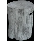 Gardenforma Abdeckung für Gasflaschen, Baumstamm-Optik grau Eco-Stone, für 11 kg Gasbehälter grau