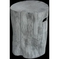 Gardenforma Abdeckung für Gasflaschen, Baumstamm-Optik grau Eco-Stone, für 11 kg Gasbehälter grau