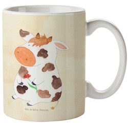 Mr. & Mrs. Panda Tasse Kuh – Vintage – Geschenk, Tasse, Landwirt, Kaffeebecher, Landwirtin, Keramik braun
