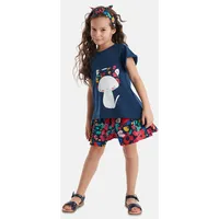 Denokids Set Cat & Flowers in Dark Blue |
